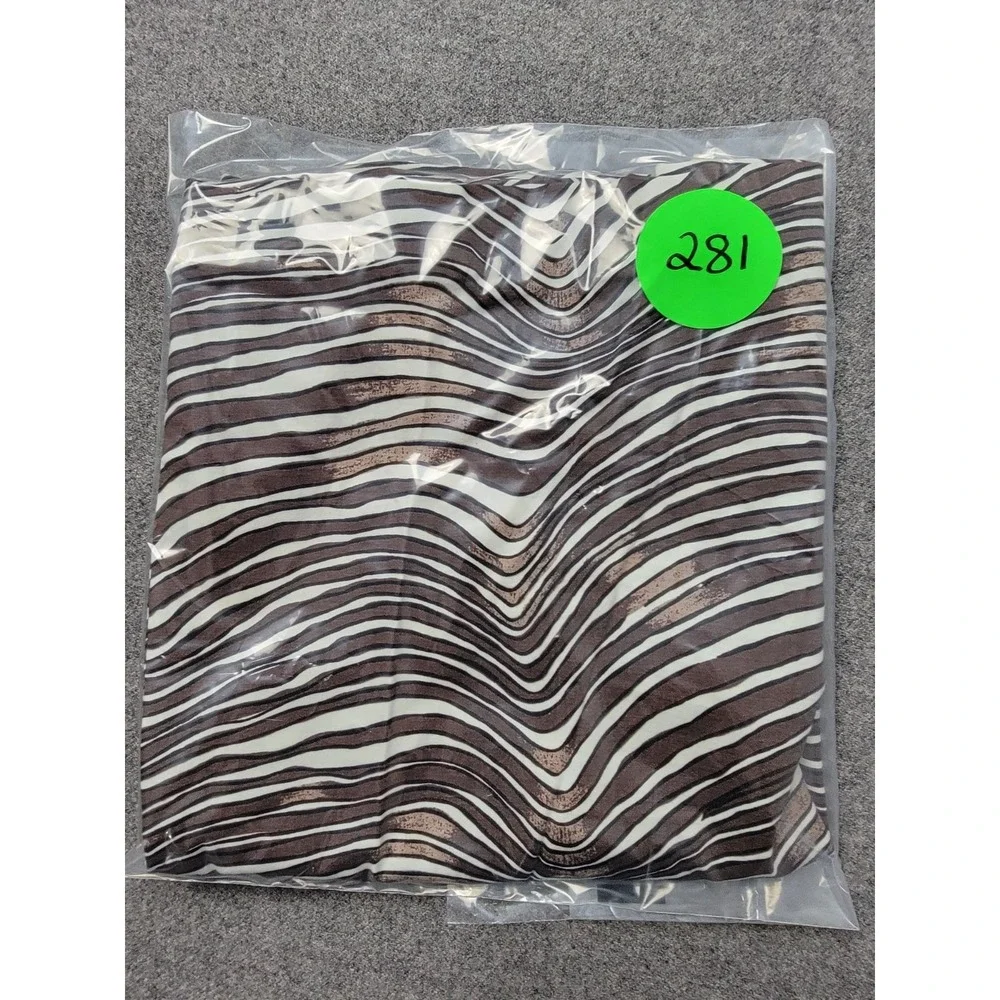 Tory Burch Women's Skirt Size‎ 4 Brown White Zebra Print Cotton Stretch Mini